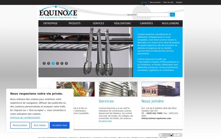 Screenshot of cuisines-equinoxe.com