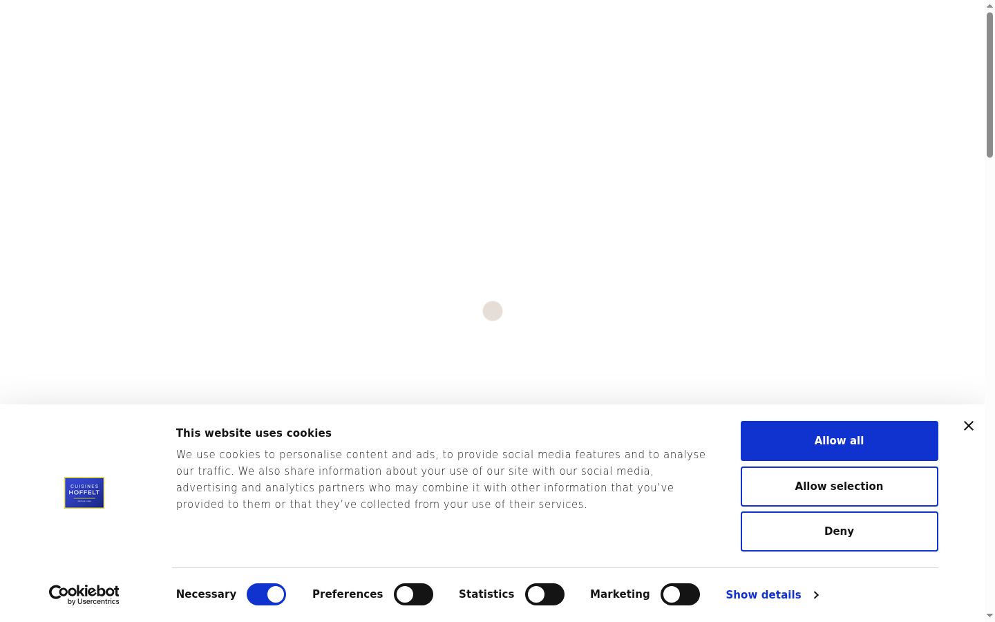 Capture d'écran de la bannière de consentement affichée avant toute interaction