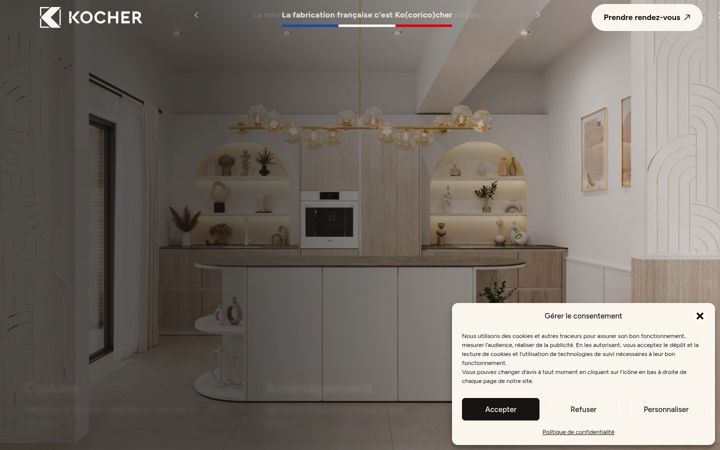 Screenshot of cuisines-kocher.com