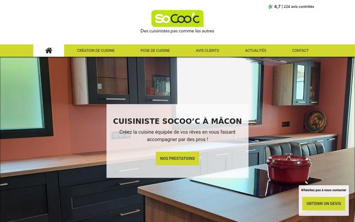 Screenshot of cuisines-macon.fr