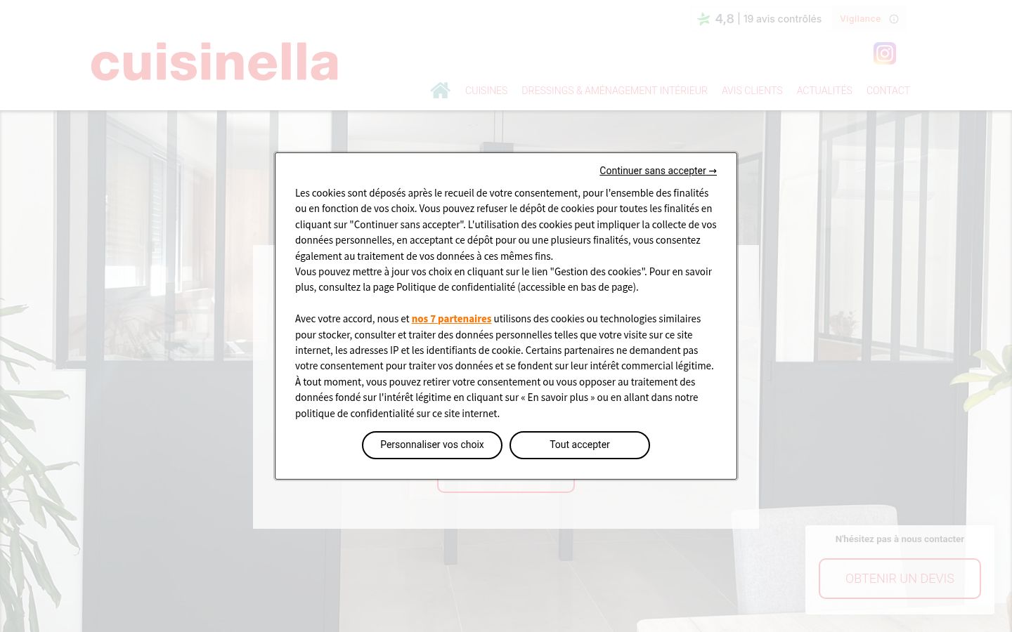 Screenshot tal-banner tal-kunsens muri qabel kwalunkwe interazzjoni