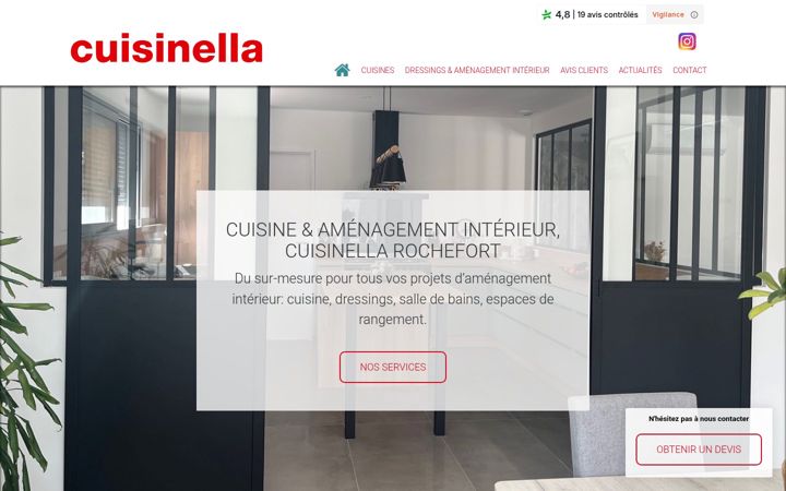 Screenshot of cuisines-rochefort.fr