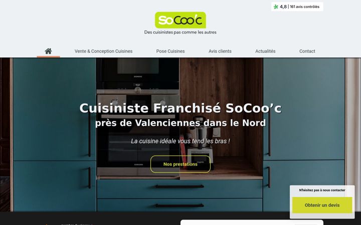 Screenshot of cuisines-valenciennes.fr