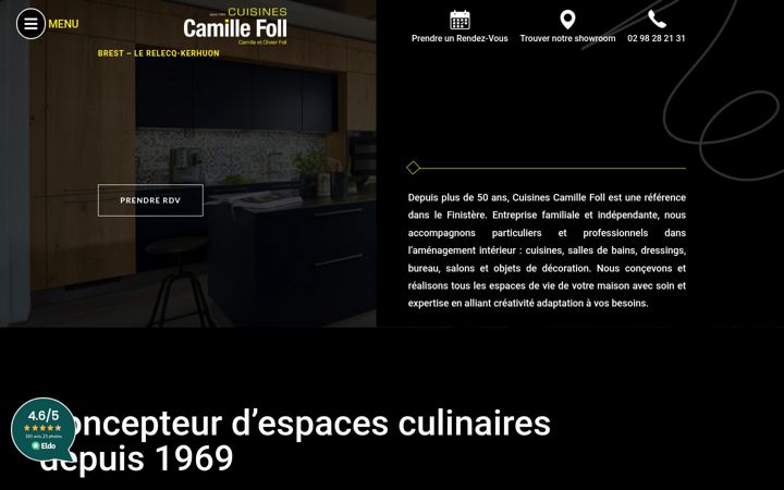 Screenshot van cuisinescamillefoll.fr