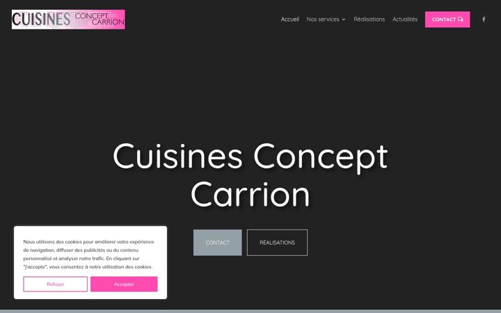 Screenshot van cuisinescarrionconcept.fr
