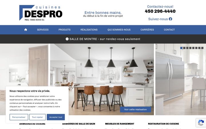 Screenshot of cuisinesdespro.com