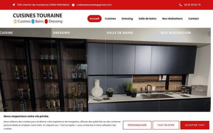 Screenshot van cuisinestouraine.fr
