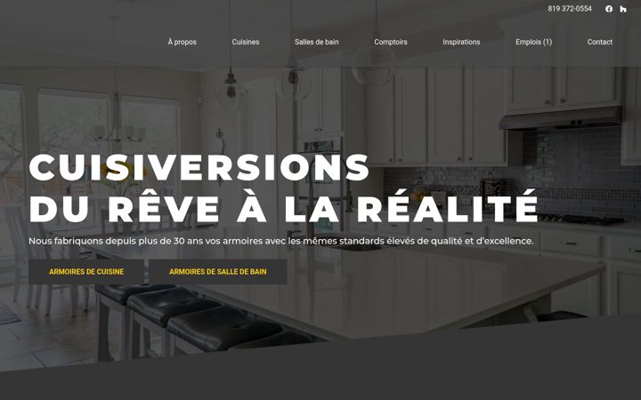 Screenshot of cuisiversions.com