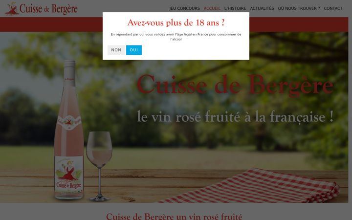 Screenshot van cuissedebergere.fr