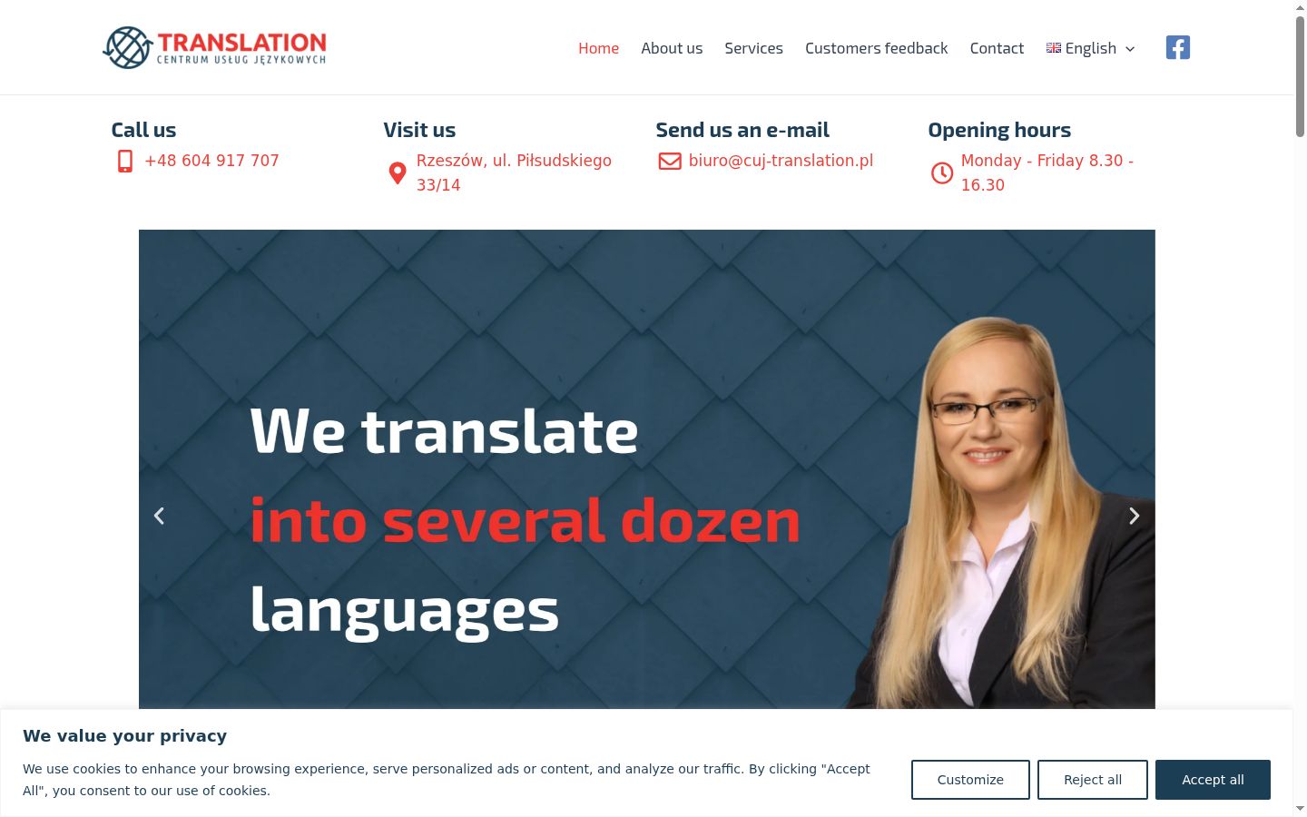 Zrzut ekranu banera zgody wyświetlanego przed jakąkolwiek interakcją