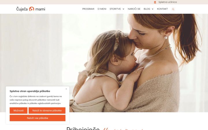 Screenshot von cujecamami.si