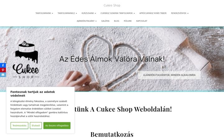 Screenshot von cukeeshop.hu