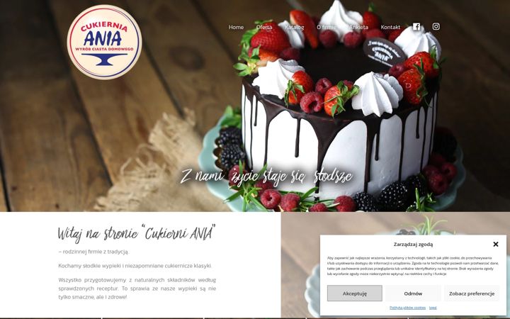 Screenshot of cukierniaania.pl