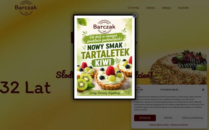 Screenshot of cukierniabarczak.pl