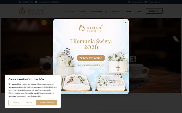 Zrzut ekranu cukierniakilian.pl