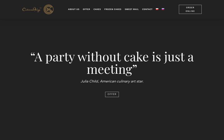 Screenshot of cukierniakinga.pl