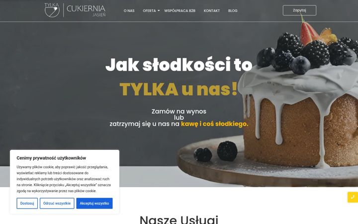 Screenshot of cukierniatylka.pl