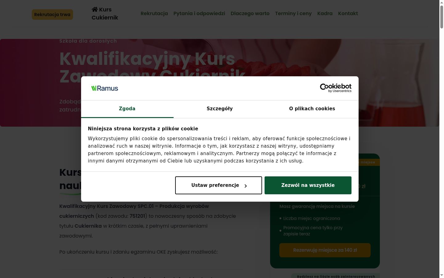 Skjermbilde av samtykkebanneret slik det vises før noen interaksjon