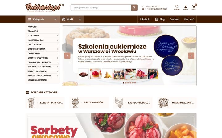 Screenshot di cukieteria.pl