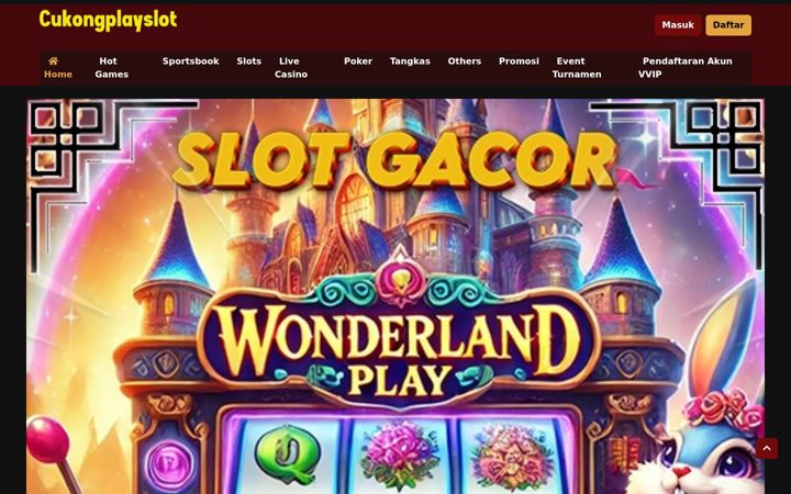 Screenshot of cukongplayslot.com