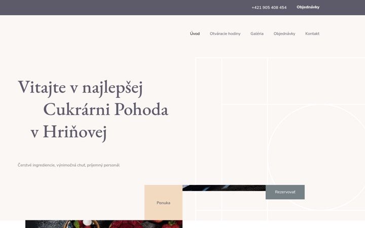 Screenshot of cukrarenpohoda.sk