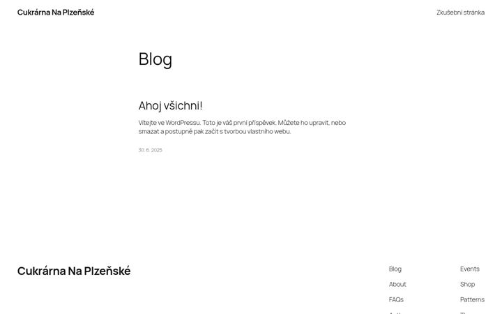 Screenshot stránky cukrarnanaplzenske.cz