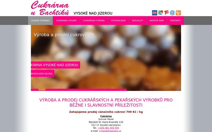 Screenshot stránky cukrarnavysoke.cz