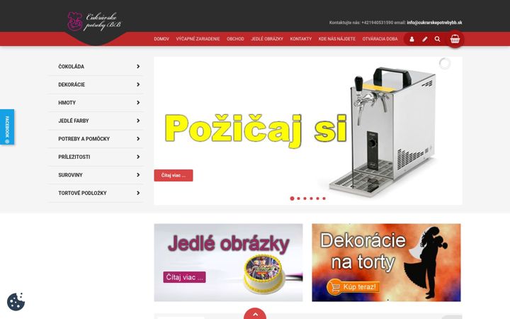 Screenshot of cukrarskepotrebybb.sk