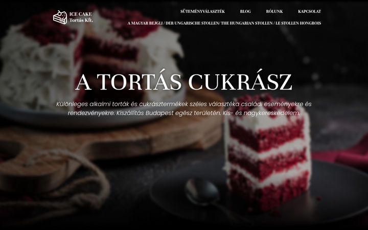 Screenshot of cukraszat.hu