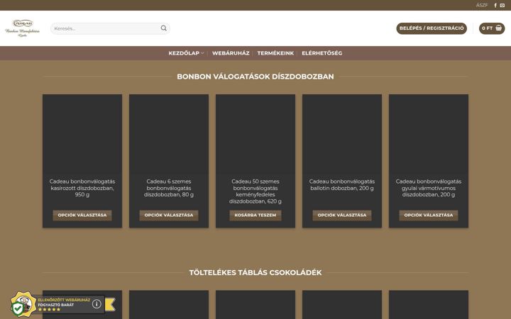 Screenshot of cukraszok.hu