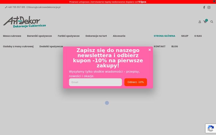 Screenshot of cukrowedekoracje.pl
