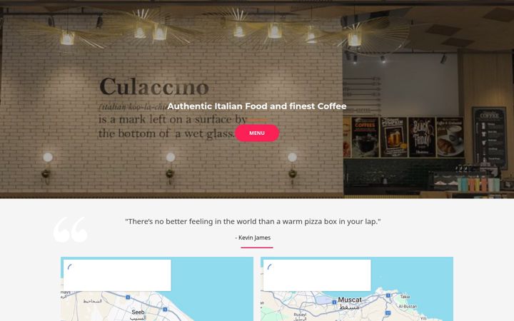 Screenshot of culaccinocaffe.com