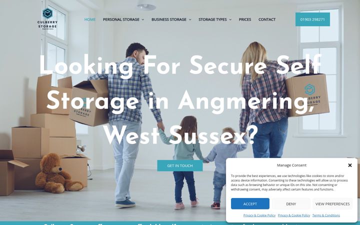 Screenshot of culberrystorage.co.uk