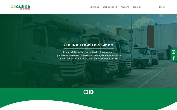 Screenshot of culinalogistics.de