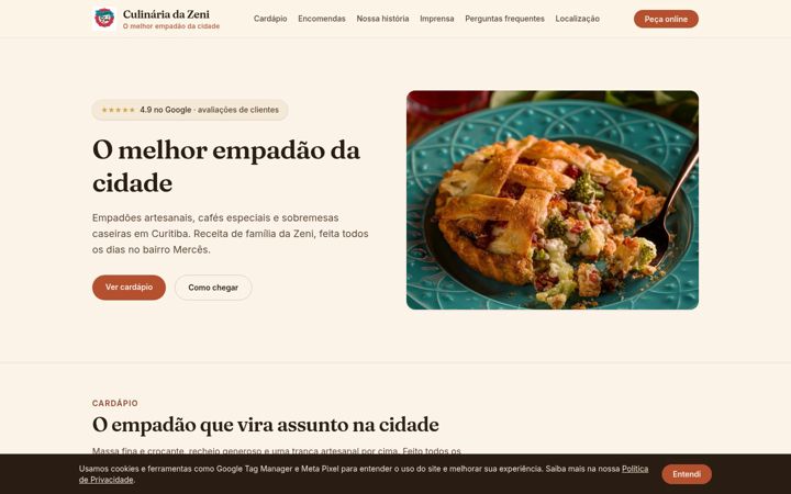 Screenshot of culinariadazeni.com.br