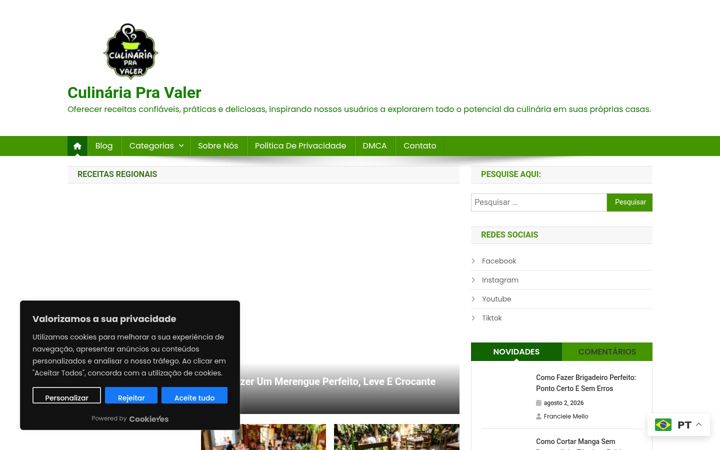 Captura de pantalla de culinariapravaler.org