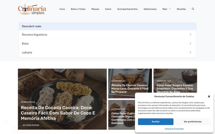 Screenshot von culinariasimples.com.br