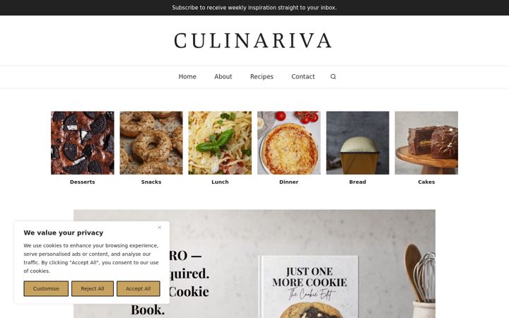 Screenshot of culinariva.com