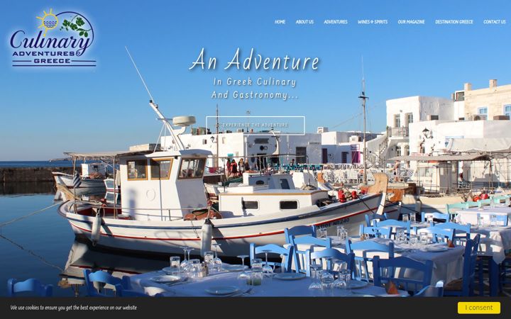 Screenshot of culinaryadventuresgreece.com