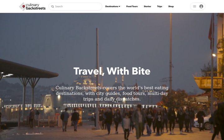 Screenshot of culinarybackstreets.com
