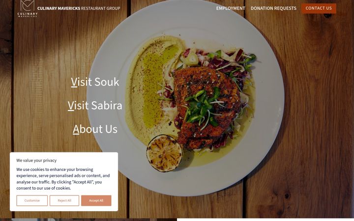 Screenshot of culinarymavericksgroup.com