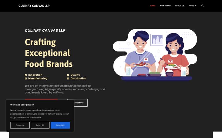 Screenshot of culinrycanvas.com