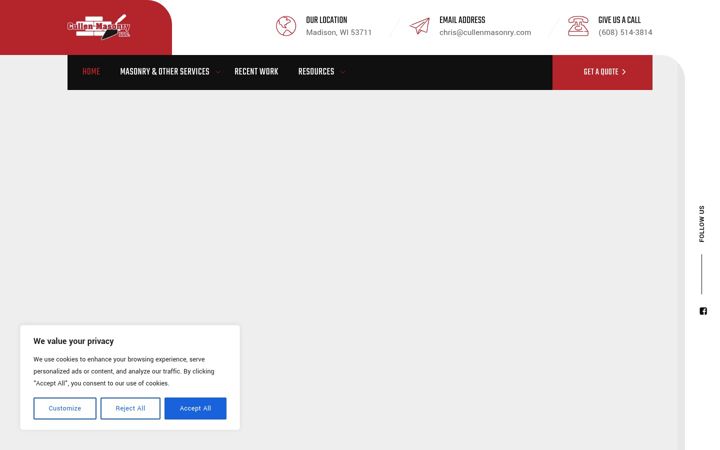 Screenshot of cullenmasonry.com
