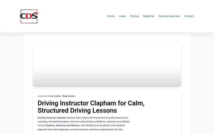 Captură de ecran a cullensdrivingschool.co.uk