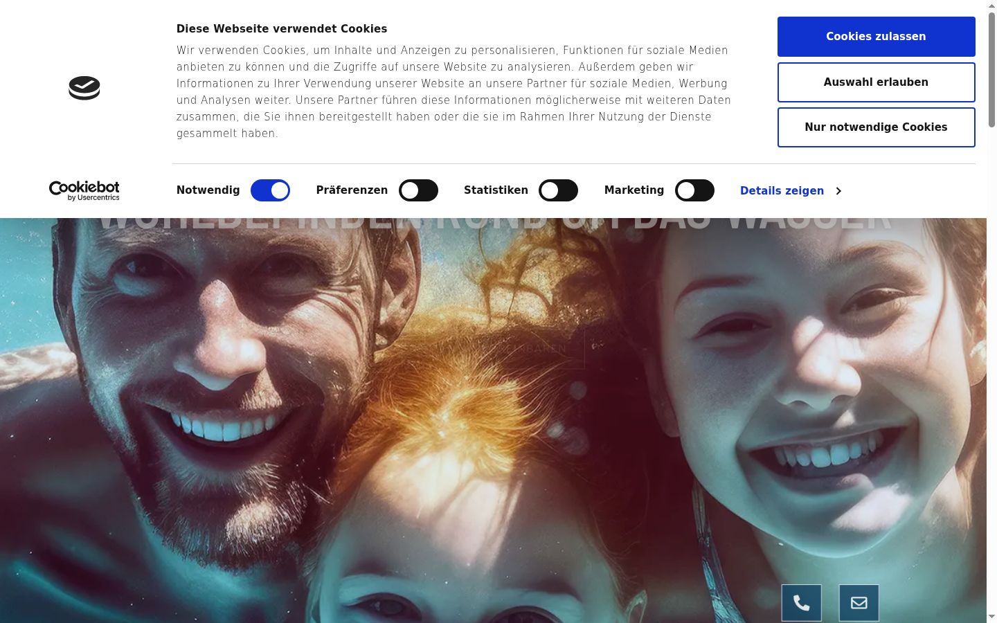 Screenshot van de toestemmingsbanner zoals getoond vóór enige interactie