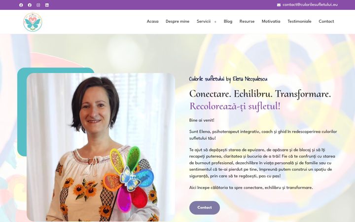 Screenshot of culorilesufletului.eu