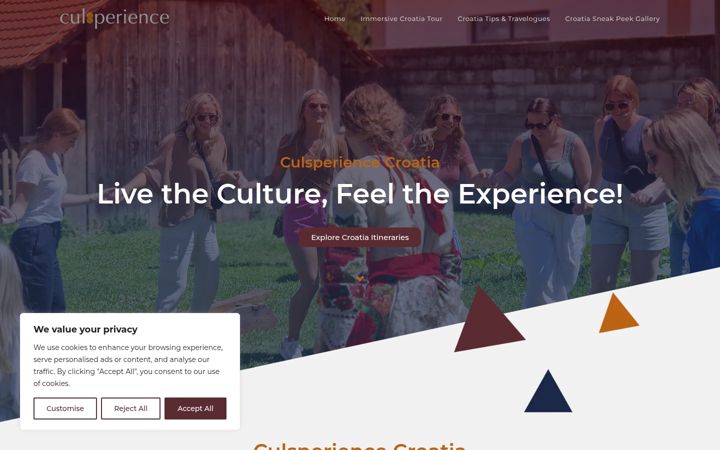 Screenshot of culsperience.com