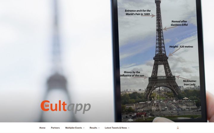 Екранна снимка на cultapp.eu