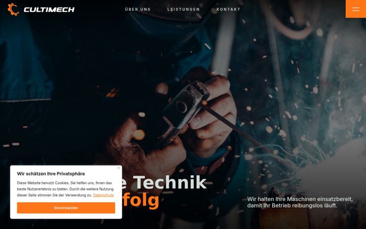 Screenshot of cultimech.ch