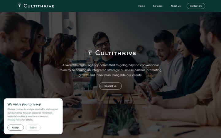 Екранна снимка на cultithrive.co.za